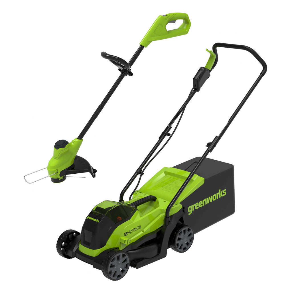 24V 33cm Cordless Lawn Mower & 25cm Line Trimmer