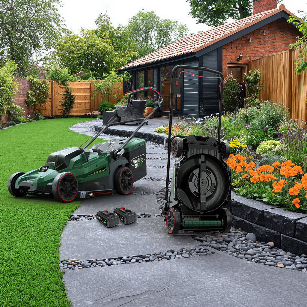 Webb 40V (2 x 20v) 38cm (15") Cordless Rear Roller Rotary Lawnmower (Tool Only) (NEW)