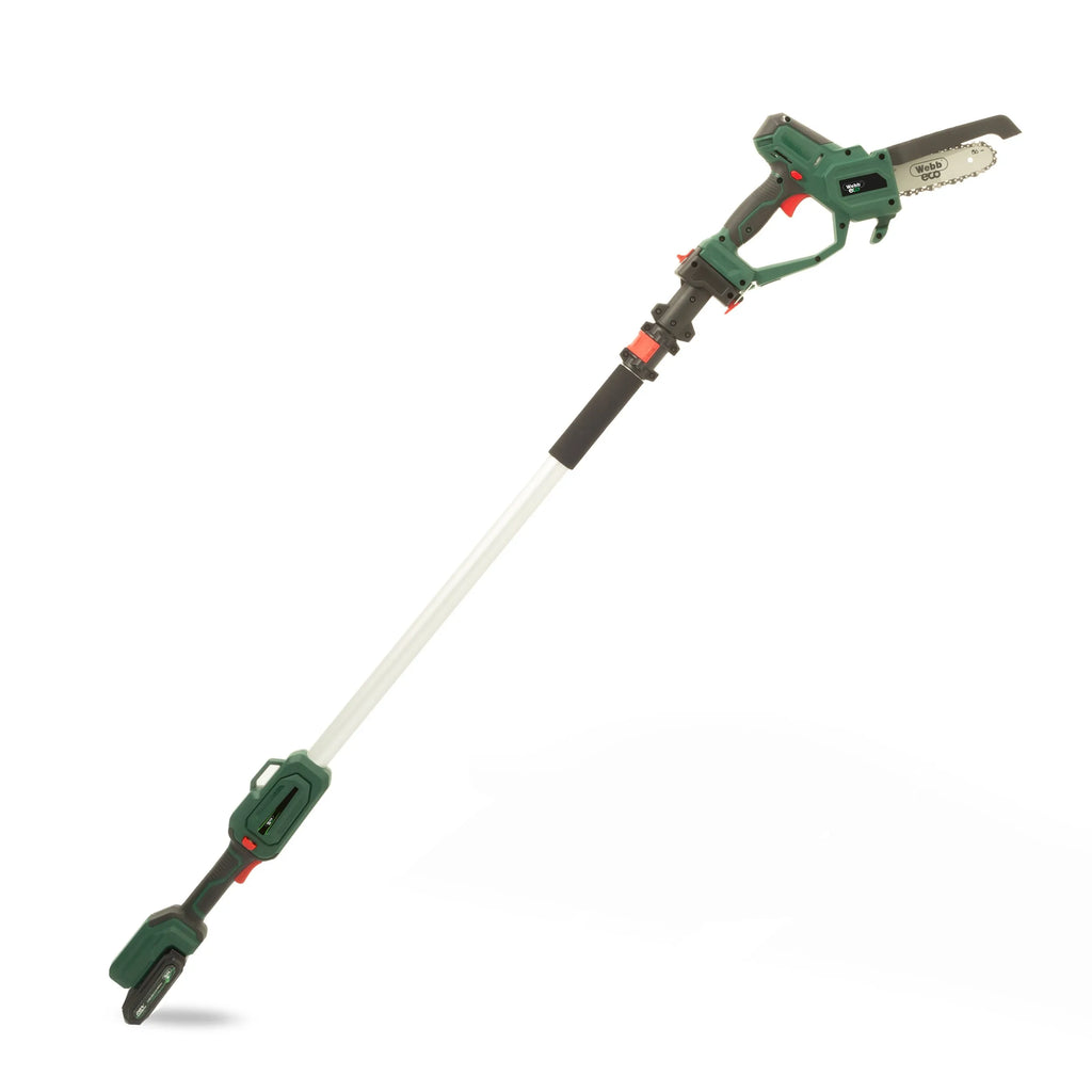 Webb 20V 15cm (6") Cordless Pruing Saw with Extension Pole (2AH Battery & Charger)