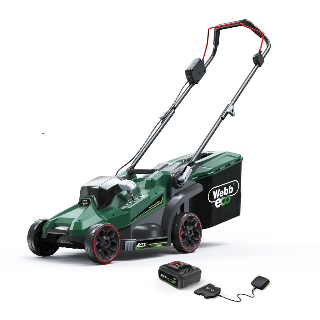 Webb 20V 33cm (14") Cordless Rotary Lawnmower (4AH Battery & Charger)