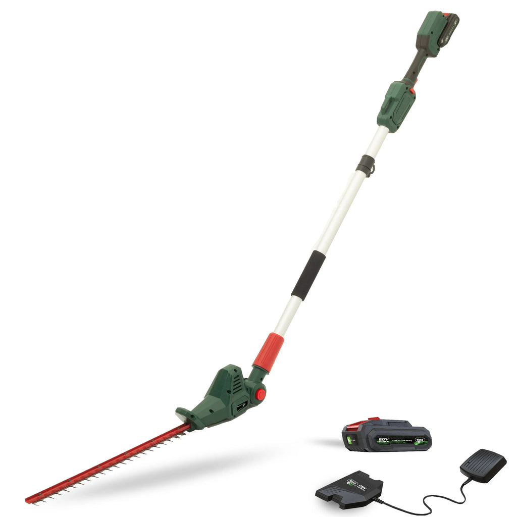 Webb 20V 50cm (20") Cordless Long Reach Hedge Trimmer & Pruner attachment (2AH Battery & Charger)