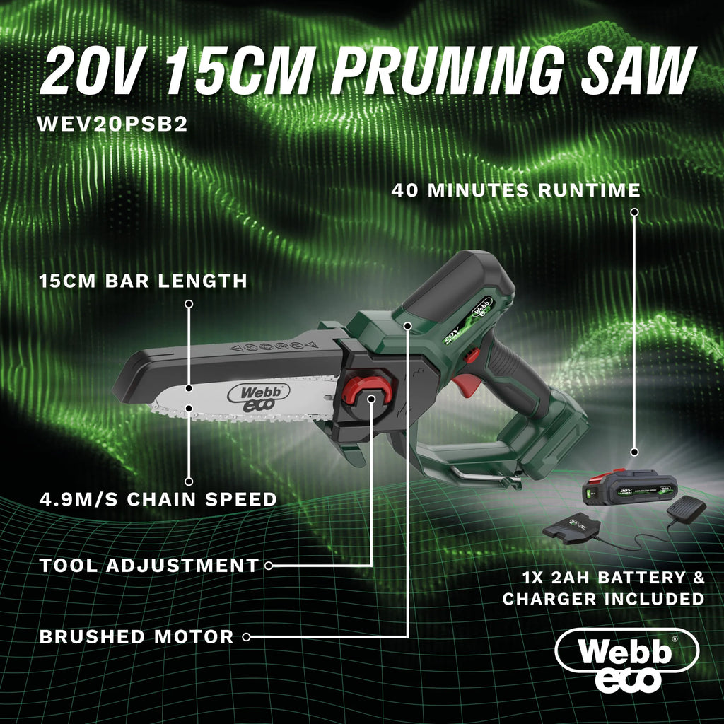 Webb 20V 15cm (6") Cordless Pruning Saw (Tool Only)