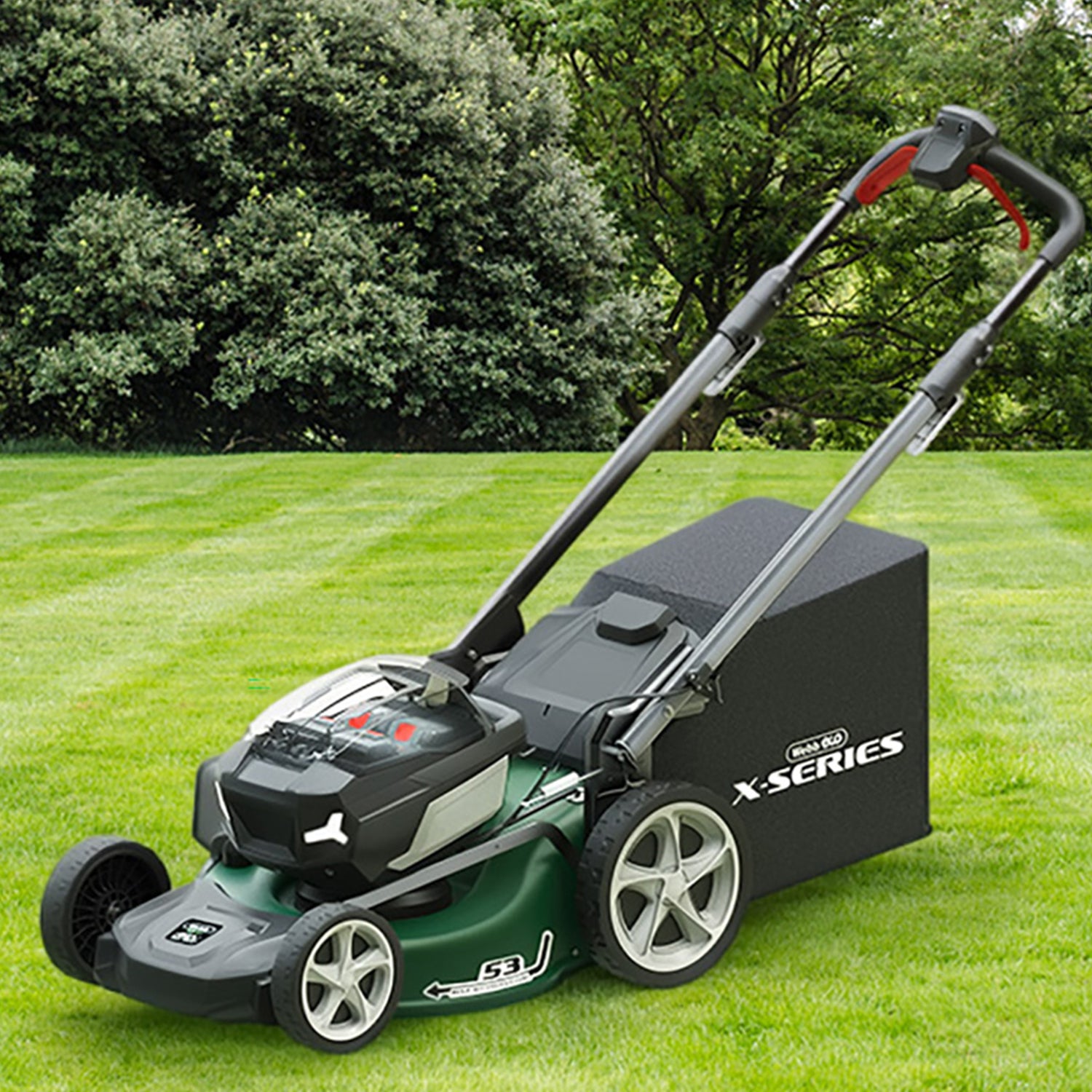 Webb 40V (2 x 20V) 51cm Cordless Brushless Self Propelled Lawnmower With 2 x 20v 4ah Batteries & Charger (NEW)