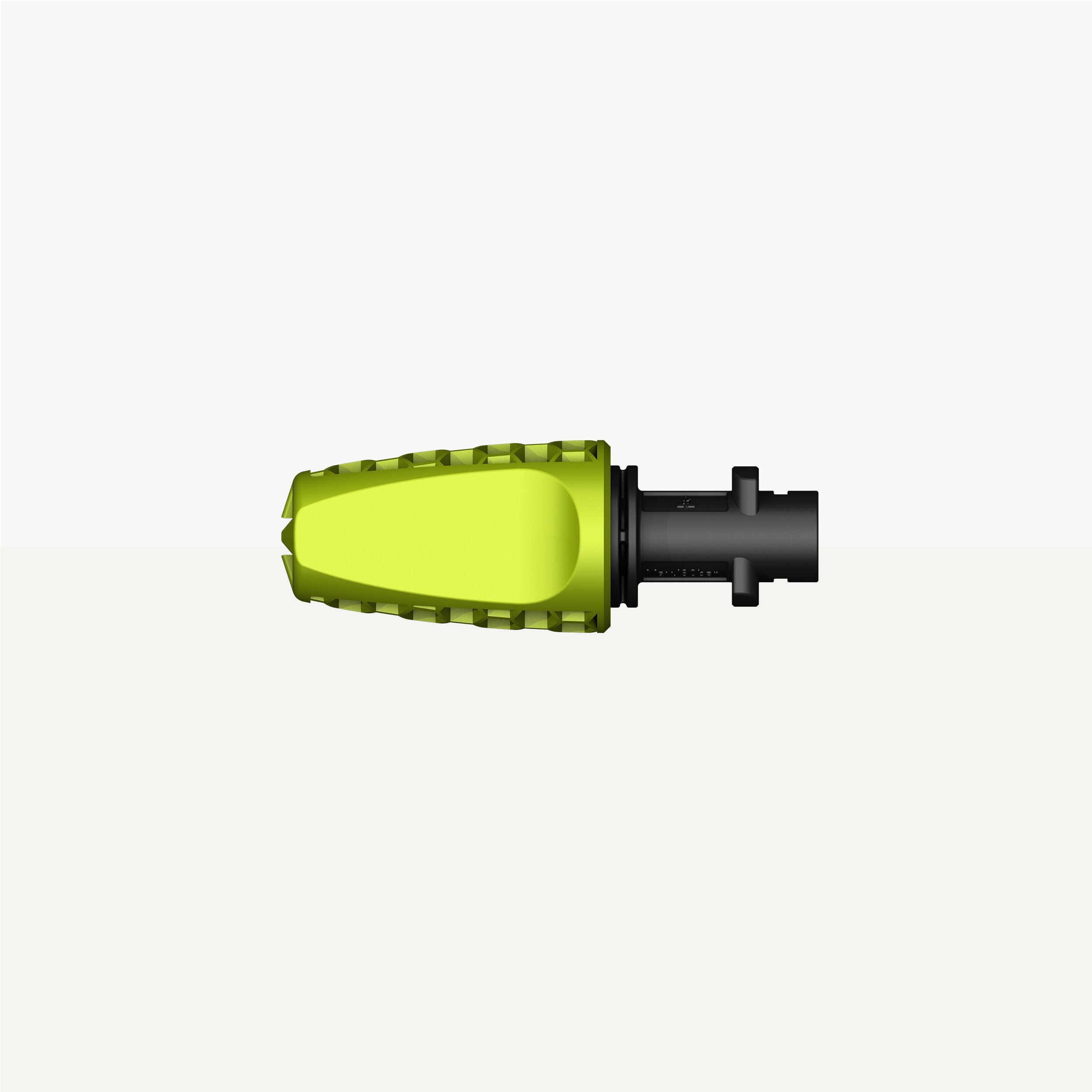 green turbo nozzle with a black connector