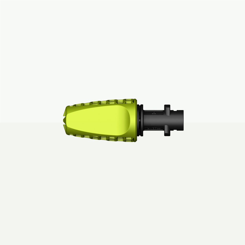 green turbo nozzle with a black connector