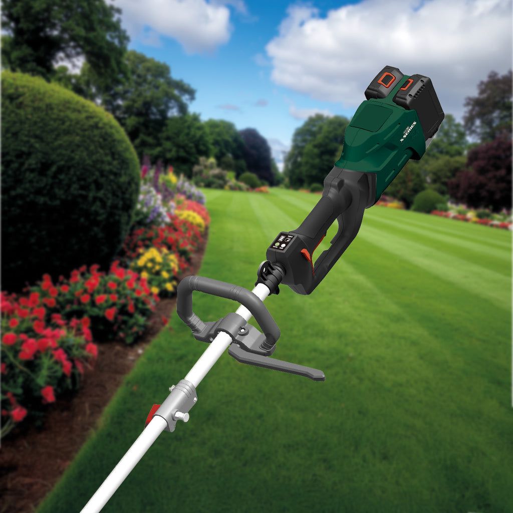 Webb 40V (2 x 20V) Cordless Brushless 30cm Grass Trimmer with 2 x 20v 4Ah Batteries &  Charger (NEW)