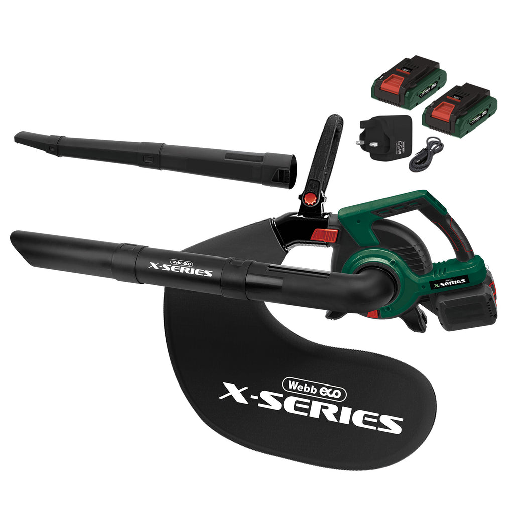 Webb 40V (2 x 20V) Cordless Brushless Blow Vaccum With 2 x 20v 4ah batteries & Charger (NEW)