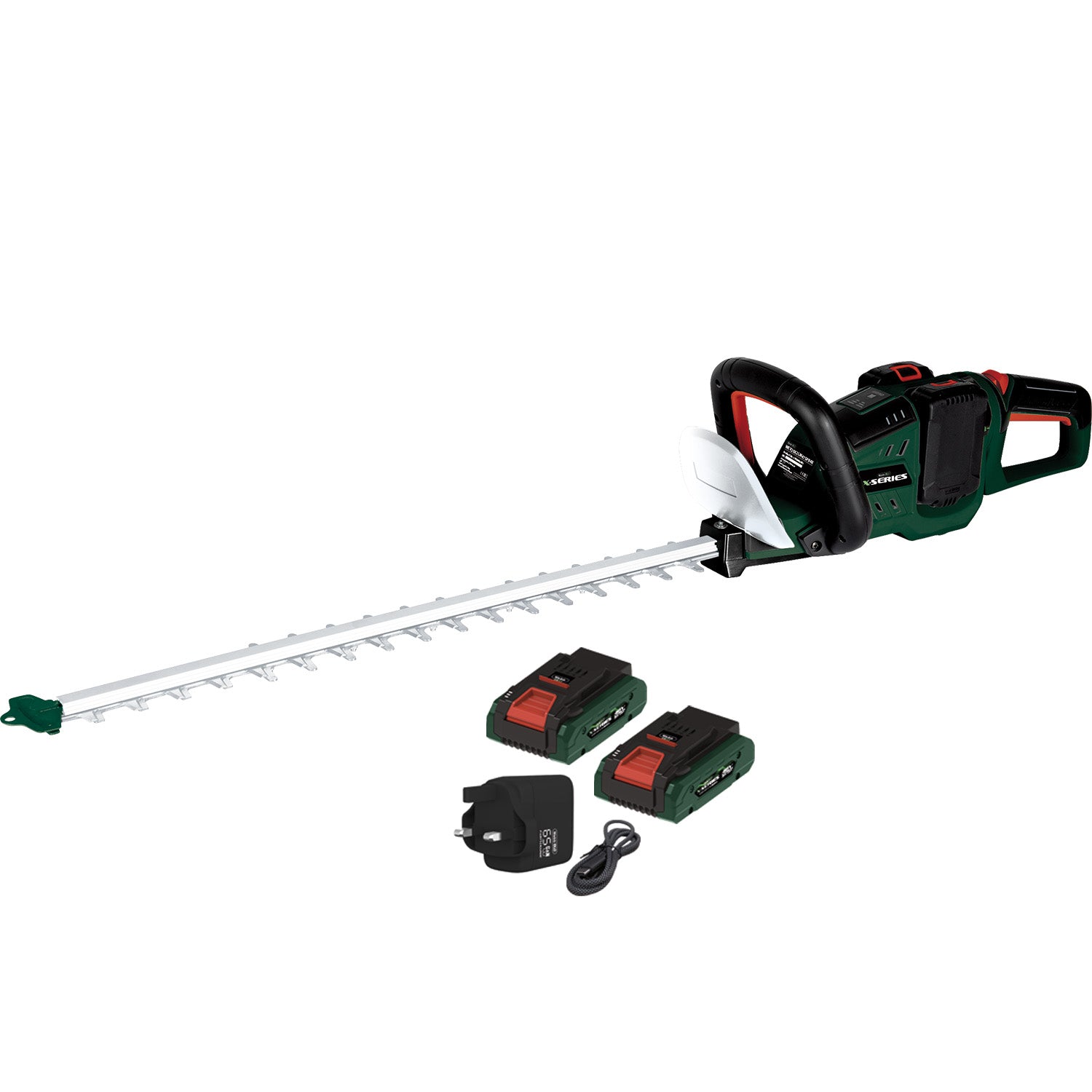 Webb 40V (2 x 20V) Cordless Brushless 61cm cutting length Hedger Trimmer With 2 x 20V 4Ah Batteries & Charger (NEW)