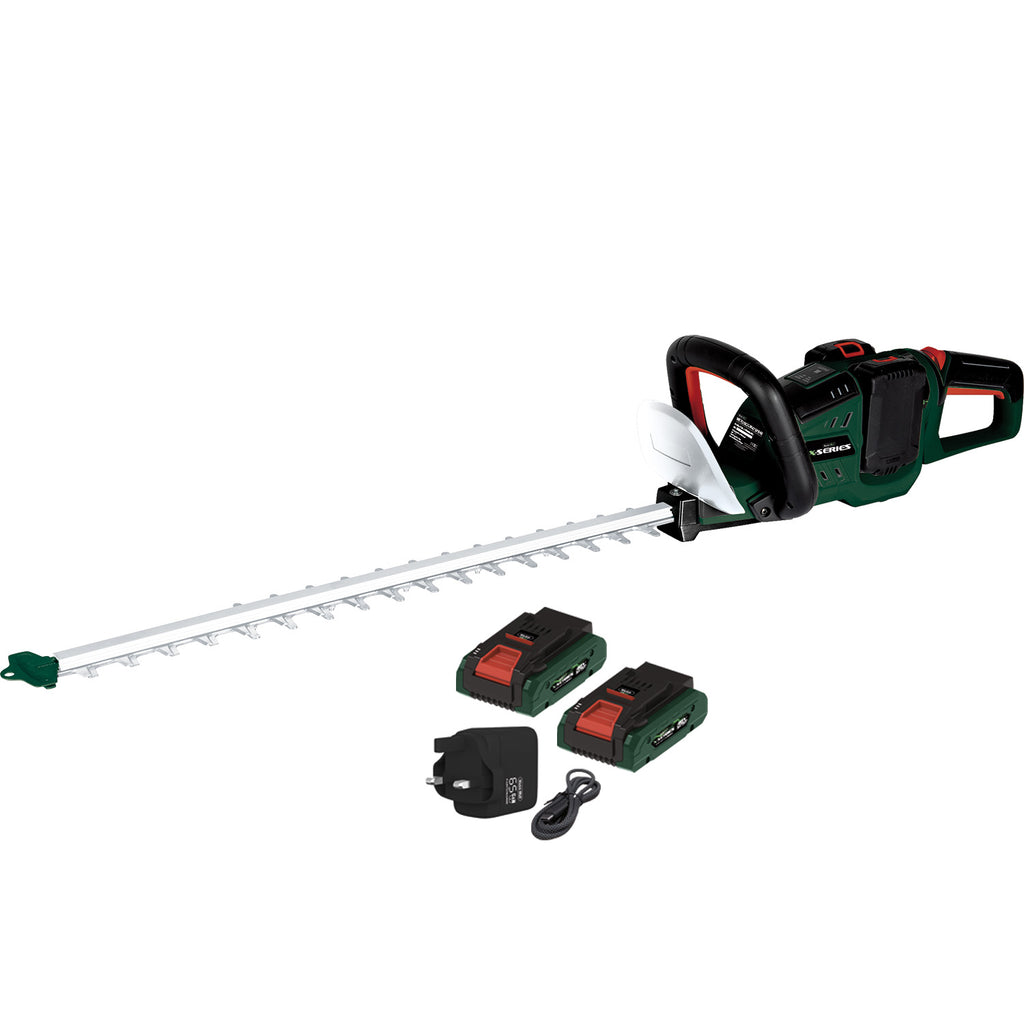 Webb 40V (2 x 20V) Cordless Brushless 61cm cutting length Hedger Trimmer With 2 x 20V 4Ah Batteries & Charger (NEW)
